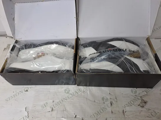 APPROXIMATELY 12 PAIRS  OF BOXED TOP LINE GOLF GENUINE LEATHER GOLF SHOES