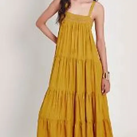 MONSOON MARLEE CAMI DRESS MUSTARD MEDIUM