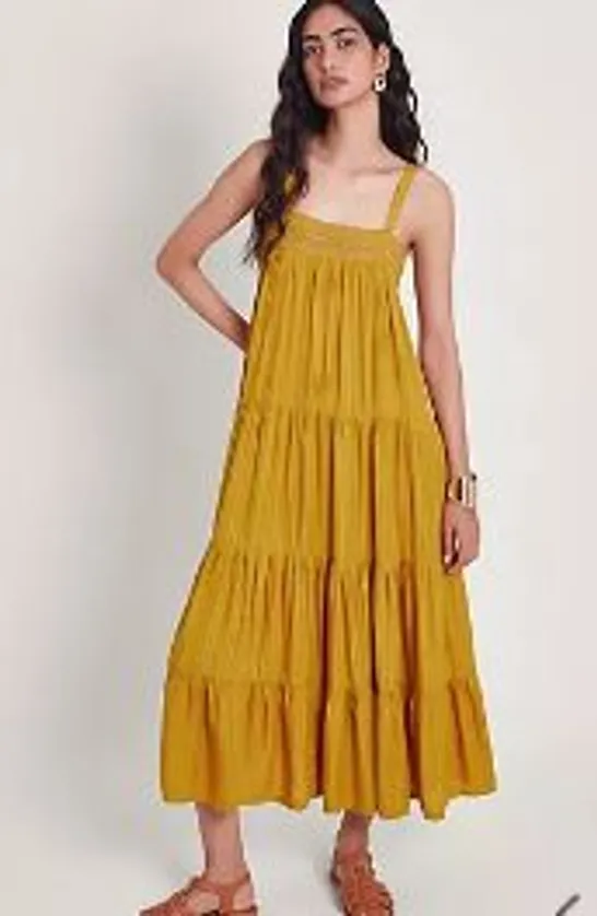 MONSOON MARLEE CAMI DRESS MUSTARD MEDIUM