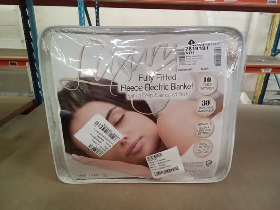 BAGGED LUXURY FULLY FITTED FLEECE ELECTRIC BLANKET