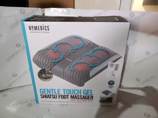 BOXED HOMEDICS GENTLE TOUCH GEL SHIATSU FOOT MASSAGER WITH SOOTHING HEAT FMS-273QVD-EU