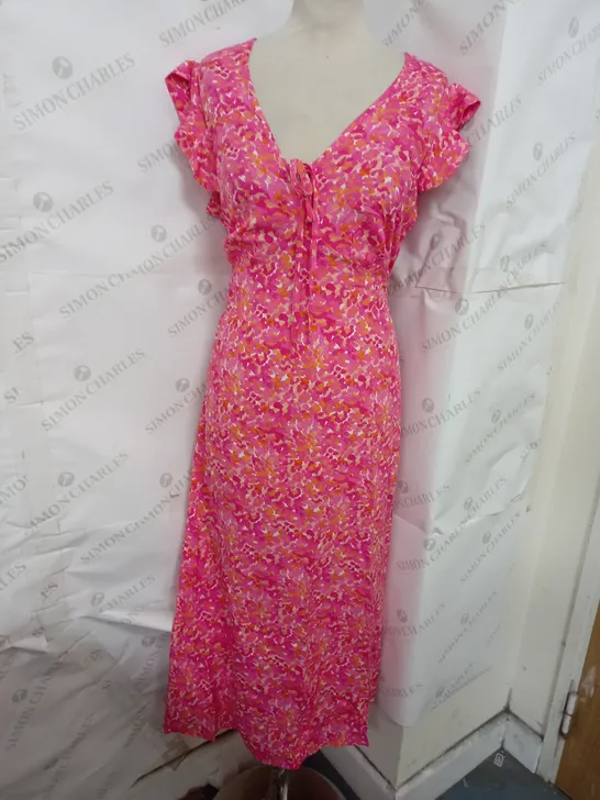 NOBODY'S CHILD LILY MIDI DRESS IN PINK SIZE 12