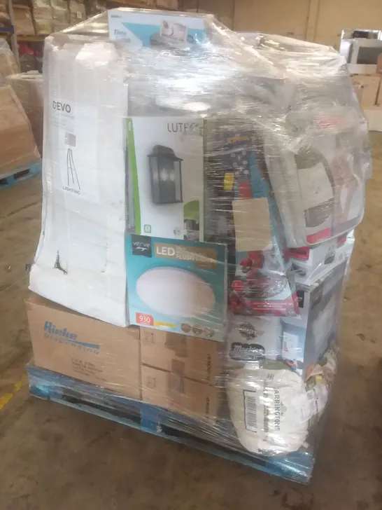 PALLET OF ASSORTED MIXED ELECTRICAL & HOUSEHOLD ITEMS