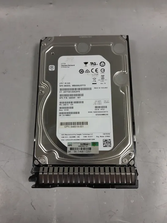 HP 846509-001 HARD DRIVE 6TB 7.2K SAS