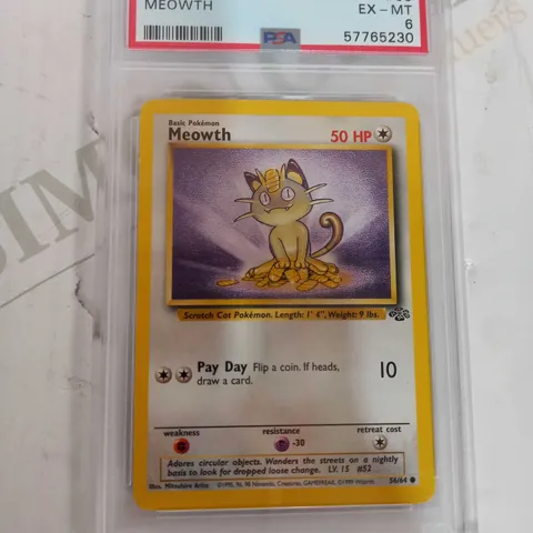 1999 POKEMON JUNGLE MEOWTH POKEMON TRADING CARD