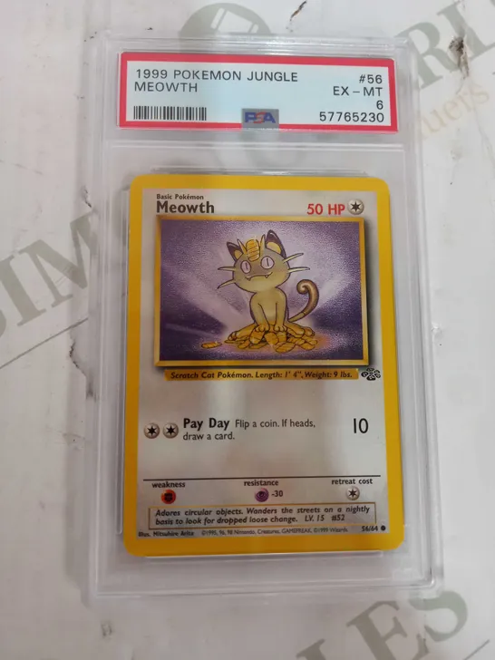 1999 POKEMON JUNGLE MEOWTH POKEMON TRADING CARD