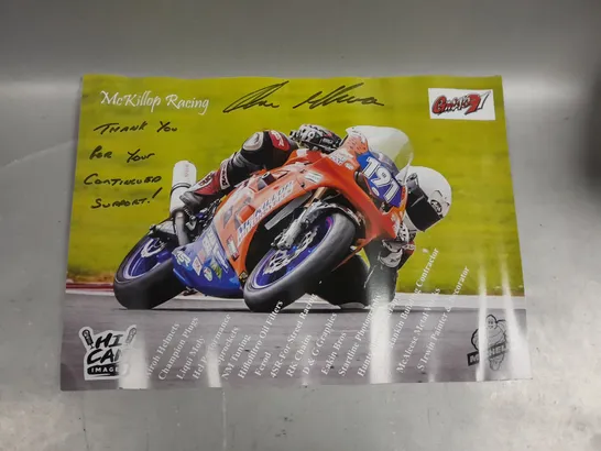 SIGNED MCKILLOP RACING ACTION POSTER 