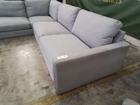 DESIGNER CHAISE SOFA GREY FABRIC