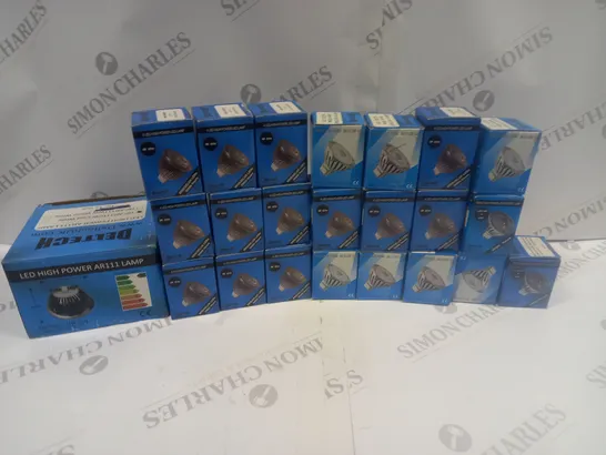 APPROXIMATELY 20 BULBS TO INCLUDE AR111 LAMP, 4 LED HIGH POWER LED LAMP, AND SINGLE HIGH POWER MR16 LED LAMP ETC. 