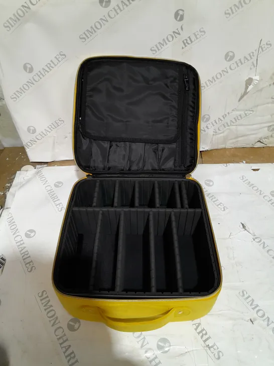 BOXED TILI YELLOW VELVET MAKEUP ORGANISER 