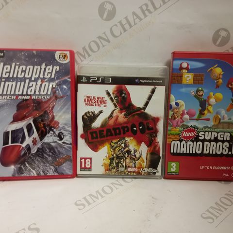 LOT OF 3 ASSORTED VIDEO GAMES