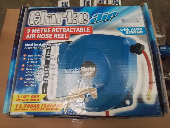 CLARKE AIR 9 METER RETRACTABLE AIR HOSE REEL - CARP9C