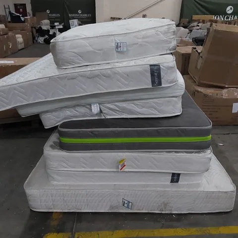 STACK TO CONTAIN APPROX 8 X ASSORTED MATTRESSES. SIZES, BRANDS AND CONDITIONS VARY