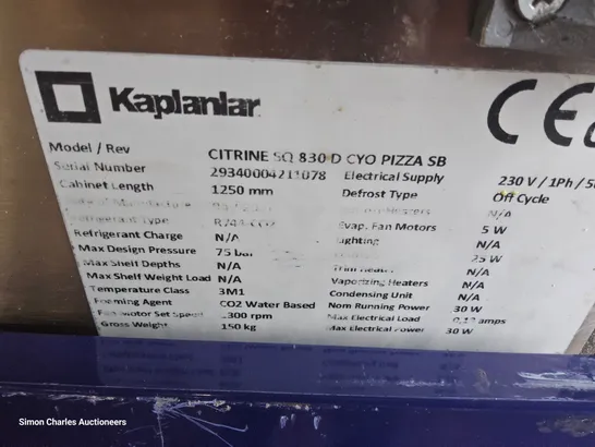 KAPLANLAR CITRINE SQ 830D CYO PIZZA COUNTER