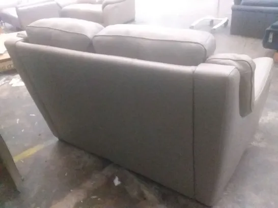 DESIGNER ITALIAN MADE DEGANO BROWN LEATHER TWO SEATER SOFA