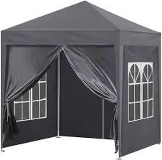 BOXED PORTABLE HEAVY DUTY POP UP GARDEN GAZEBO - GREY (1 BOX)