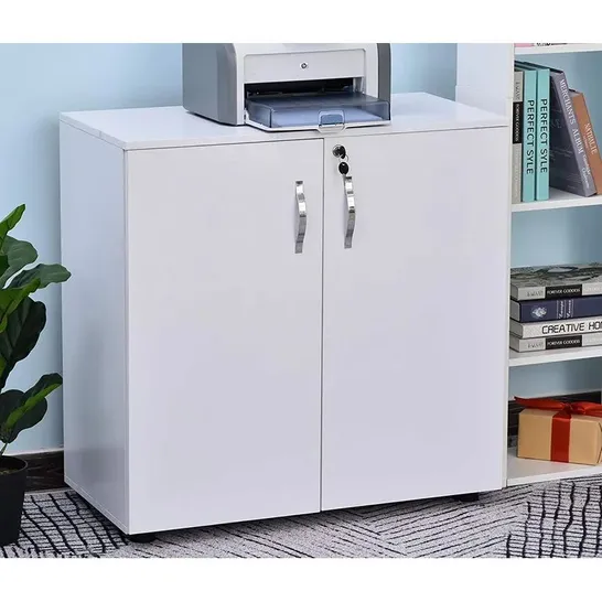 BOXED AADYN 2 DOOR STORAGE CABINET WHITE 