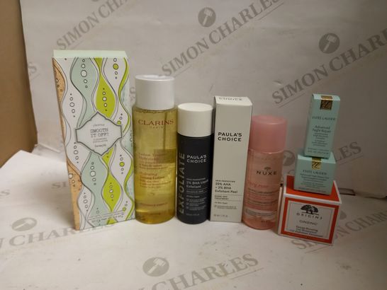 LOT OF APPROXIMATELY 8 DESIGNER SKINCARE ITEMS, TO INCLUDE ESTEE LAUDER, PAULA'S CHOICE, NUXE, ETC