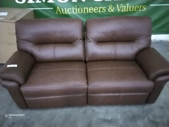 QUALITY BRITISH DESIGNER G PLAN SEATTLE 3 SEATER ELECTRIC RECLINER CAPRI OAK LEATHER 