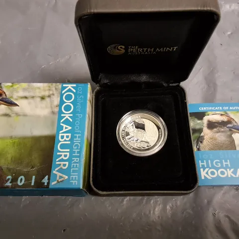 PERTH MINT 2014 KOOKABURRA 1OZ SILVER PROOF COIN