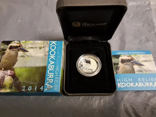 PERTH MINT 2014 KOOKABURRA 1OZ SILVER PROOF COIN