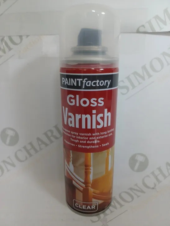 BOX OF 24 PAINT FACTORY GLOSS VARNISH WITH CLEAR FINISH 