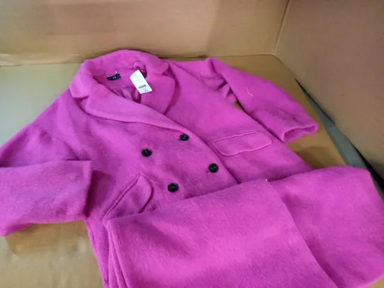 F&F PINK BUTTON UP TRENCH COAT - UK 10