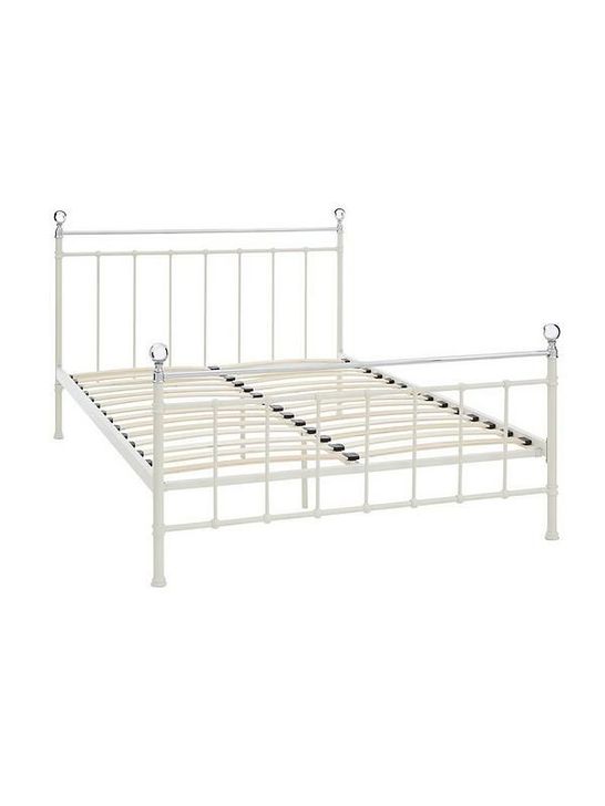 BOXED GRADE 1 FRANCESCA IVORY KING SIZED BED FRAME (2 BOXES)
