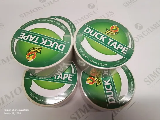 LOT OF 6 ROLLS OF WHITE DUCK TAPE