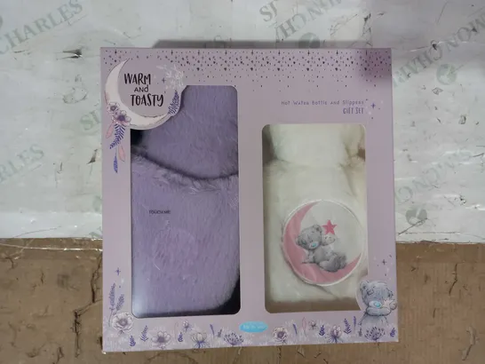 ME TO YOU HOT WATER BOTTLE AND SLIPPERS (UK SIZE 5-6) GIFT SET