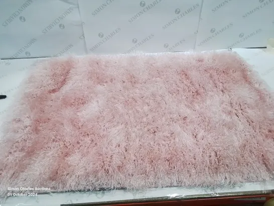 BRAND NEW PACO HOME 300 GLAMOUR PINK/ROSE 60X100CM SHAGGY RUG