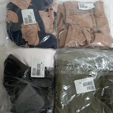 LARGE BOX OF APPROXIMATELY 35 CLOTHING ITEMS ALL IN DIFFRENT COLOURS AND SIZES 