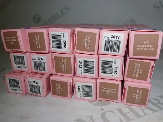 LOT OF APPROX 18 X 5ML BENEFIT COSMETICS BOI-ING CAKELESS FULL COVERAGE LIQUID CONCEALER - #9.5 POWER UP DEEP NEUTRAL 