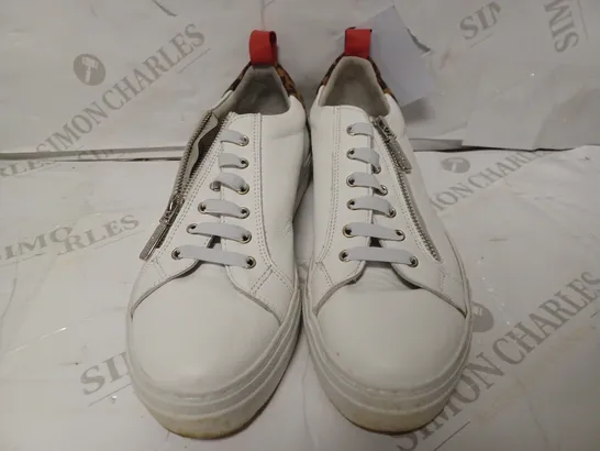 PAIR OF RUTH LANGSTON LOW WHITE TRAINERS - SIZE 39