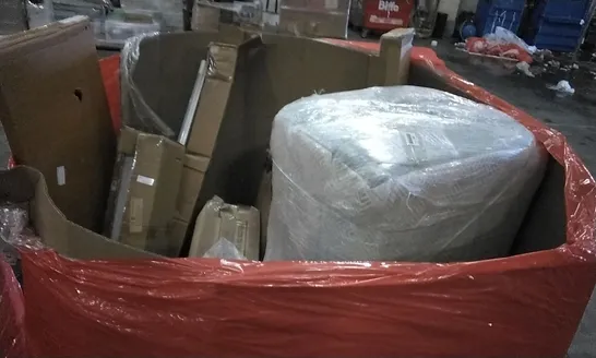 PALLET OF ASSORTED PRODUCTS TO INCLUDE; MATTRESS, COSORI AIR FRYER, SPIRIT LEVEL AND GK800 KEYBOARD 