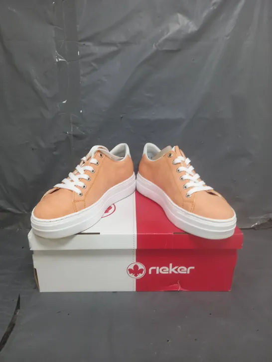 RIEKER PLATFORM TRAINERS APRICOT SIZE 5