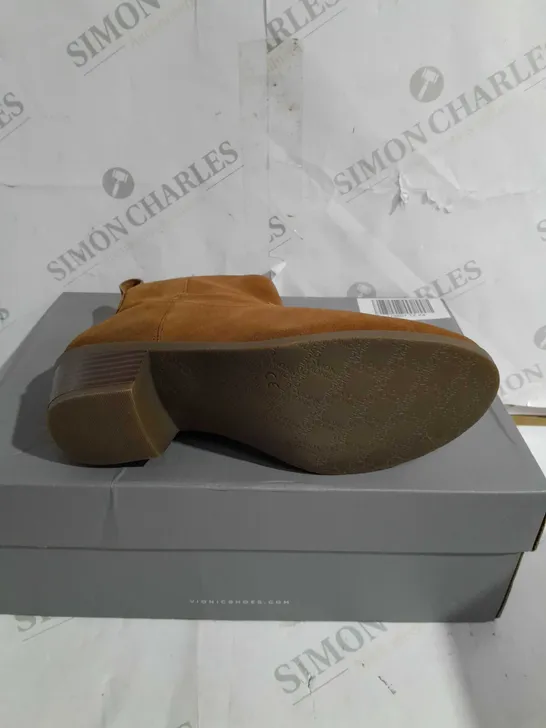 BOXED NEW VIONIC ORTHOTIC VERA ANKLE BOOTS - TAN - UK SIZE 4