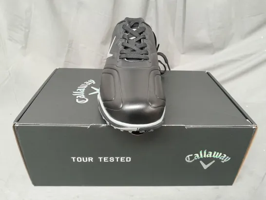 BOXED PAIR OF CALLAWAY CHEV MAX SHOES IN BLACK UK SIZE 8