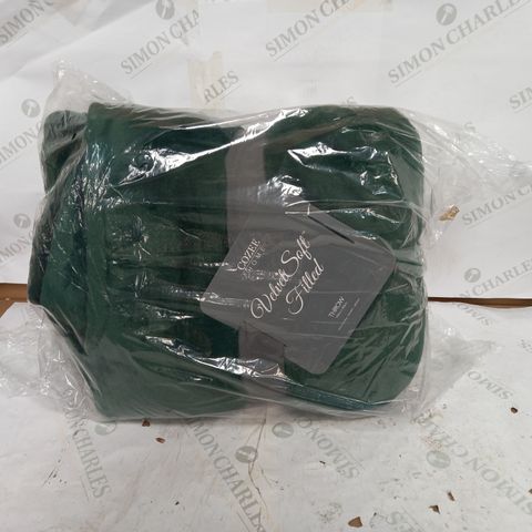 OUTLET COZEE HOME VELVETSOFT FILLED THROW - GREEN