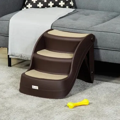 PAWHUT BROWN PET STAIRS