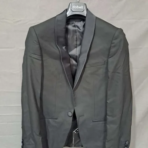 DOBELL SLIM FIT SHAWL LAPEL DINNER JACKET IN BLACK SIZE UK 34R