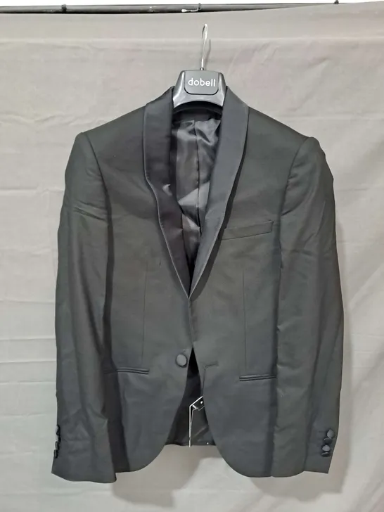 DOBELL SLIM FIT SHAWL LAPEL DINNER JACKET IN BLACK SIZE UK 34R