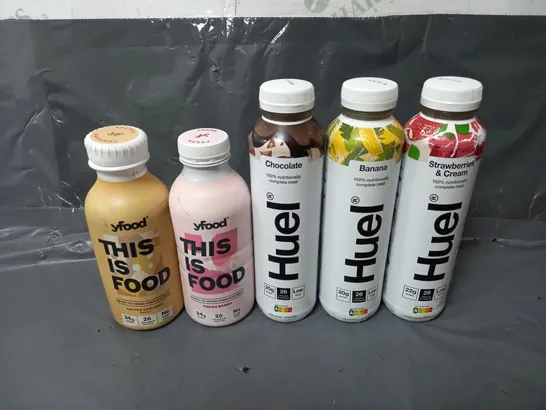 APPROXIMATELY 18 ASSORTED MEAL DRINKS TO INCLUDE - HUEL CHOCOLATE - YFOOD FRESH BERRY - ETC - COLLECTION ONLY