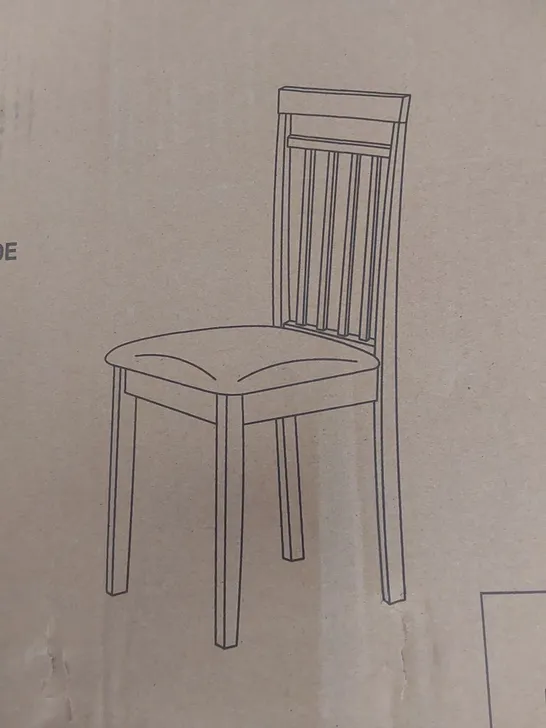 BOXED SET OF 2 DINING CHAIRS - WHITE (1 BOX)