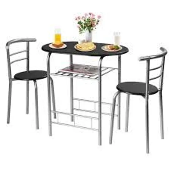 BOXED COSTWAY 3 PCS HOME KITCHEN BISTRO PUB DINING TABLE 2 CHAIRS SET