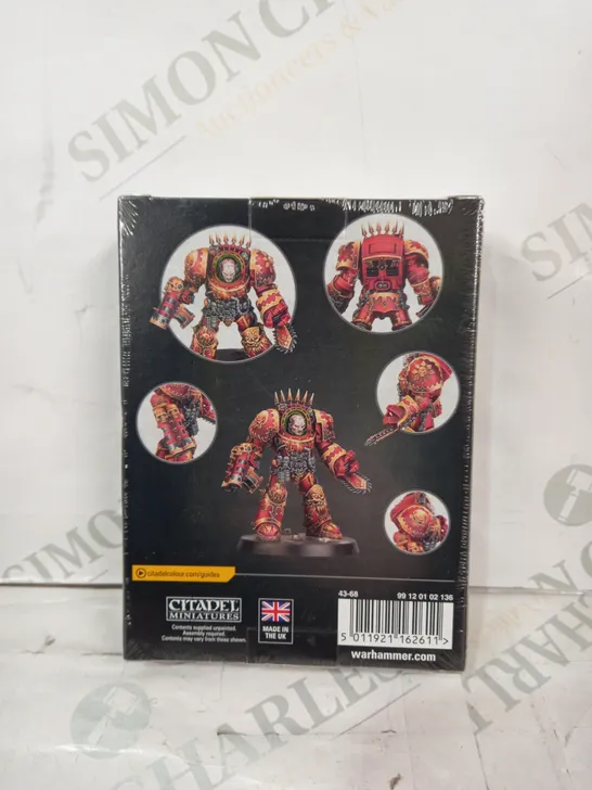 WARHAMMER 40K COMMEMORATIVE SERIES CHAOS SPACE MARINES - WORLD EATERS TERMINATOR MINIATURE