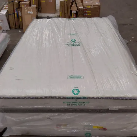 QUALITY BAGGED 4'6" DOUBLE CALTHORPE PILLOW TOP POCKET SPRUNG MATTRESS