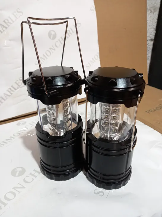 LOT OF 2 LED CAMPING LIGHTS 