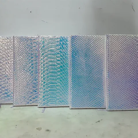 10 BRAND NEW BOXED A5 CROCODILE SKIN NOTEBOOK PACKS HOLOGRAPHIC(10 per pack, total 100 notebooks)