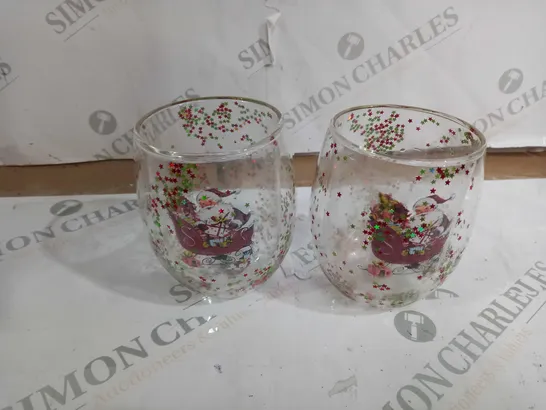 MR CHRISTMAS SET OF 2 FESTIVE GLASSES